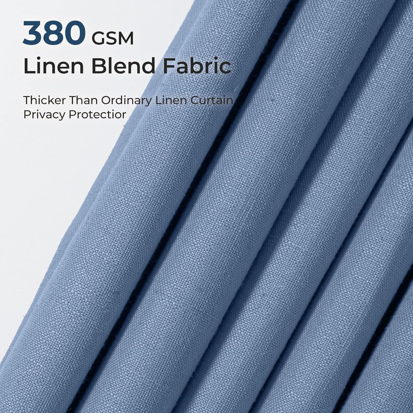 Pinch Pleated Curtains 100% polyester Curtains 102 Inches Long for Bedroom Living Room, Natural Memory Trained Thermal Insulated Room Darkening Window Pleat Drapes with Hooks, 2 Panels