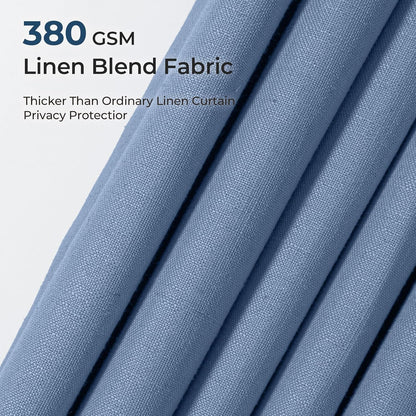 Pinch Pleated Curtains 100% polyester Curtains 102 Inches Long for Bedroom Living Room, Natural Memory Trained Thermal Insulated Room Darkening Window Pleat Drapes with Hooks, 2 Panels