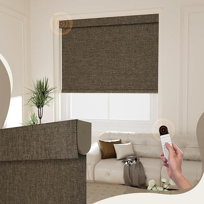 Boolegon Motorized 100% Blackout Roller Blinds by Boolegon