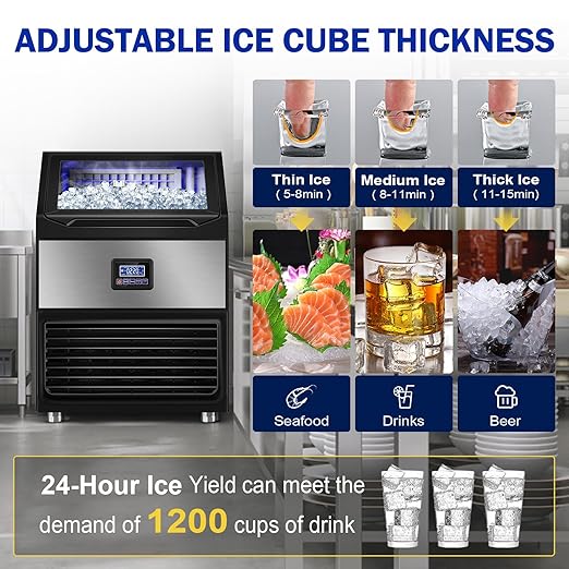 Commercial Ice Maker Machine, 350Lbs/24H - Image 2