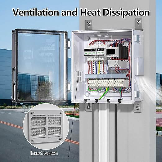 ABS Electrical Junction Box, Ventilated Design, Cable Grommets, IP65 Waterproof - Image 3