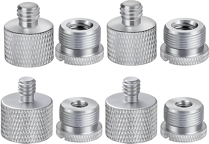 IXTECH Mic Stand Adapter Set 8 pieces Metal Microphone Stand Screw Thread by I-XTECH