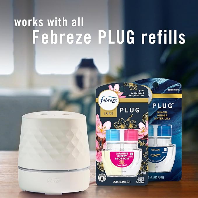 Febreze Plug Scent Booster in White, Continuous Scent Device Oil Diffuser - Image 9