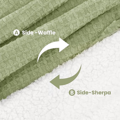 Heated Blanket Electric Blanket Full Waffle, 72x84 Inches Sherpa Fleece Fast - Image 8