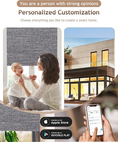 Kincmo Motorized Blinds with Remote, 100% Blackout Motorized Roller Shades Work - Image 2