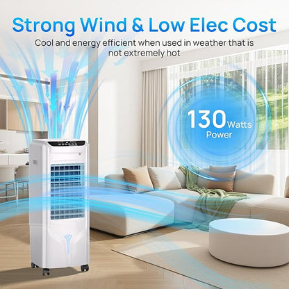 YEW 32" Evaporative Air Cooler, 1800CFM Swamp Cooler Air Conditioner - Image 2