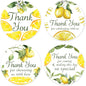 Thank You Baby Shower Stickers - Set of 80 Thank You for Coming Stickers, Preprinted Bridal Shower Stickers, Self Adhesive Flat Sheet 2 Inch Round Labels LemonTheme Party (Lemon)