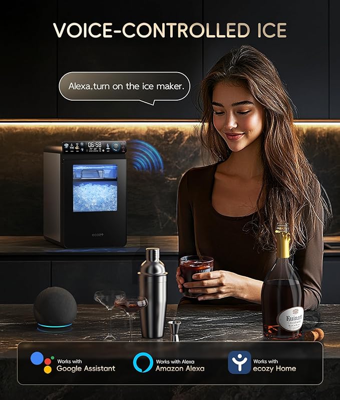 ecozy Smart Nugget Ice Maker Countertop, First Full-Color Smart Panel Ice - Image 7
