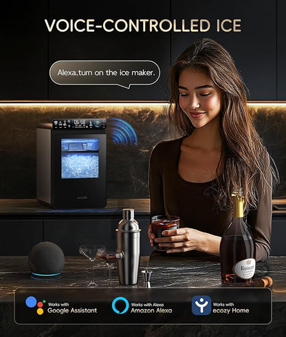 ecozy Smart Nugget Ice Maker Countertop, First Full-Color Smart Panel Ice - Image 7