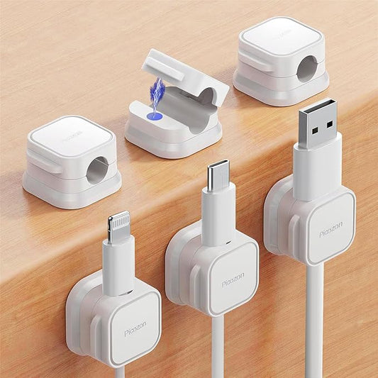 Picozon 6 Pack Magnetic Cable Clip Organizer Cord Holder, Picozon Adhesive by Picozon