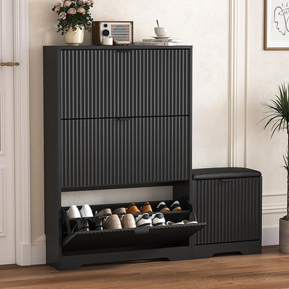 Shoe Cabinet Storage for Entryway by HUANLEGO
