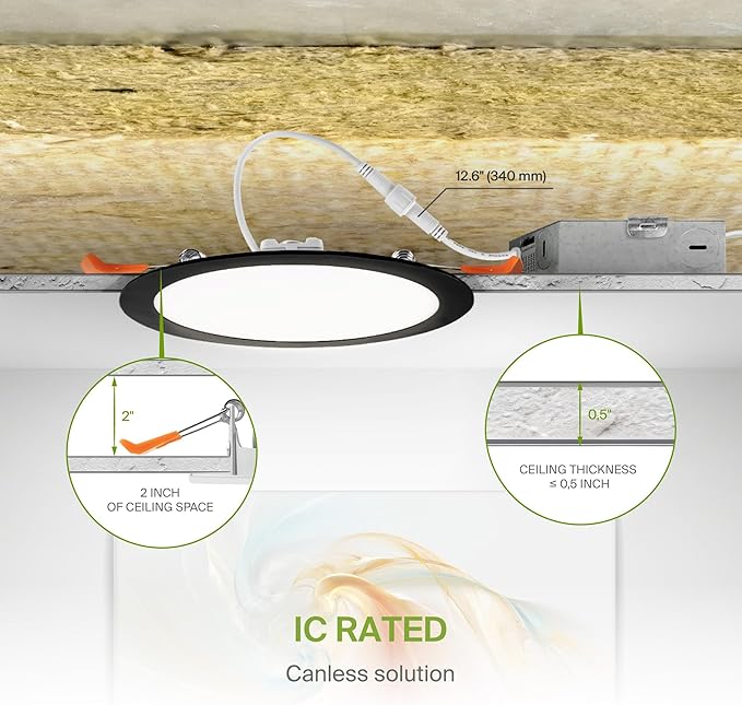 ASD 1 Pack 8 Inch LED Recessed Light 20W, 5 CCT 2700K-5000K CRI90+, IC Rated - Image 7