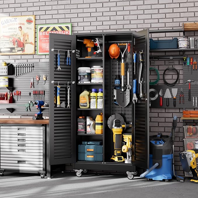Mop and Broom Closet Storage Cabinet - Image 2
