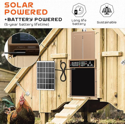 Asfrost Automatic Chicken Coop Door Solar Powered Automatic Chicken Door - Image 6