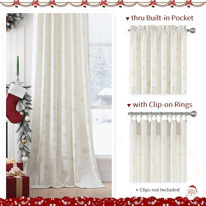 FMFUNCTEX Velvet Curtains Christmas Curtain - Image 2