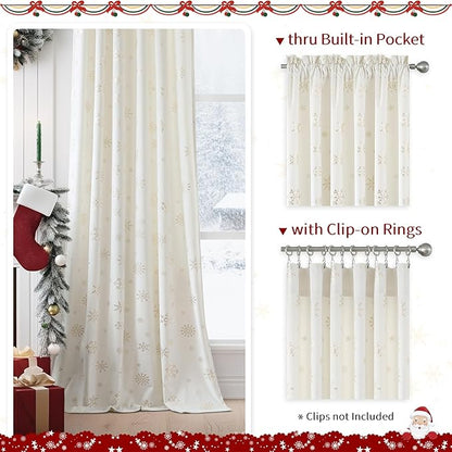 FMFUNCTEX Velvet Curtains Christmas Curtain - Image 2