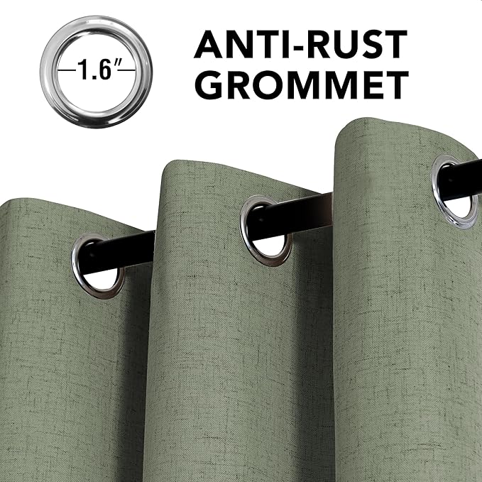 H.VERSAILTEX Linen Curtains 100% Blackout Curtains - Image 3