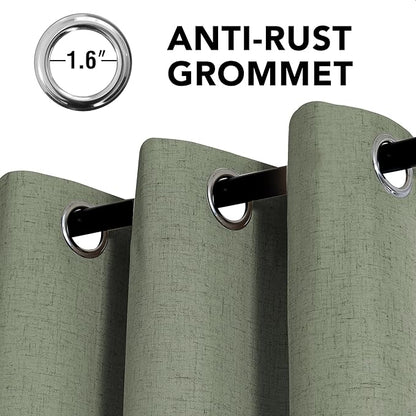 H.VERSAILTEX Linen Curtains 100% Blackout Curtains - Image 3
