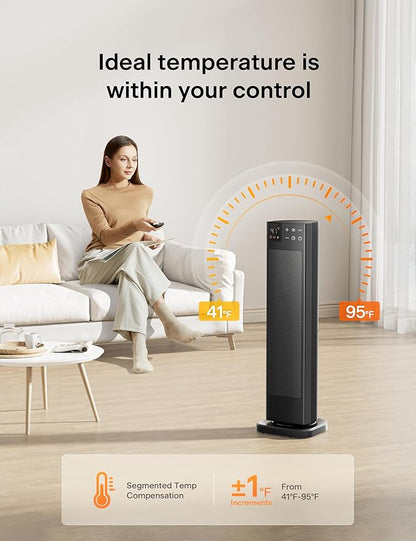 PELONIS Oscillating Ceramic Tower Indoor Space Heater - Image 7
