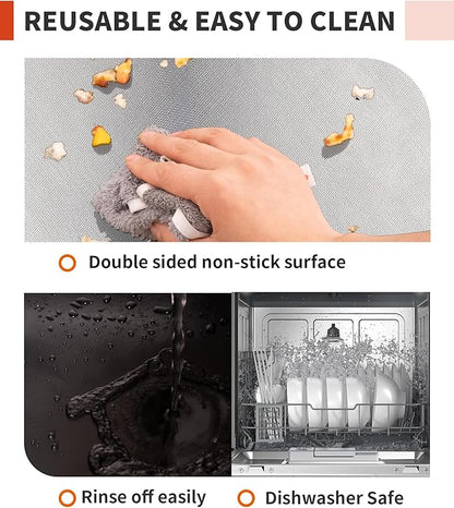 3 Pack Oven Liners for Bottom of Oven, 17x25" Large Heavy Duty Non-Stick - Image 4