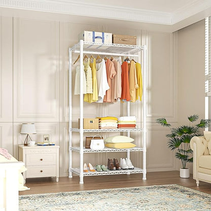 Ulif H2 Heavy-Duty Portable Closets, 4-Tier Freestanding Garment Rack Suit - Image 2
