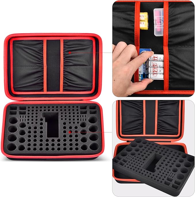 Comecase Battery Organizer Storage Box, Carrying Case Bag Holder - Image 4