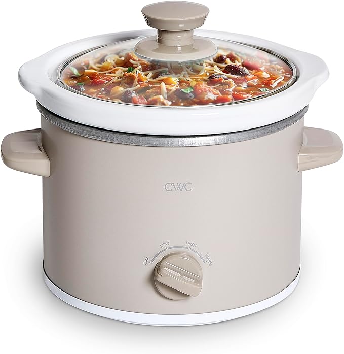 COOK WITH COLOR 2QT Mini Electric Round Slow Cooker by CookwithColor