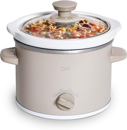 COOK WITH COLOR 2QT Mini Electric Round Slow Cooker by CookwithColor