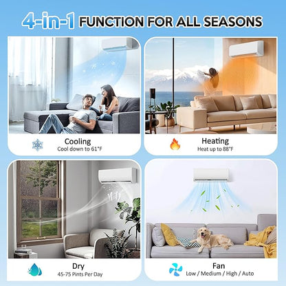 12000 BTU Mini Split Air Conditioner ＆ Heat Pump, 110V/120V Wall Mount Ductless - Image 7