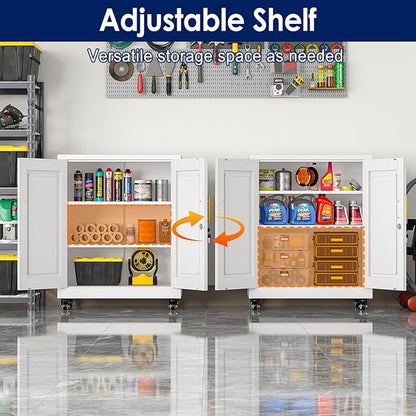 35" H Metal Garage Storage Cabinet, Rolling Tool Cabinet - Image 3
