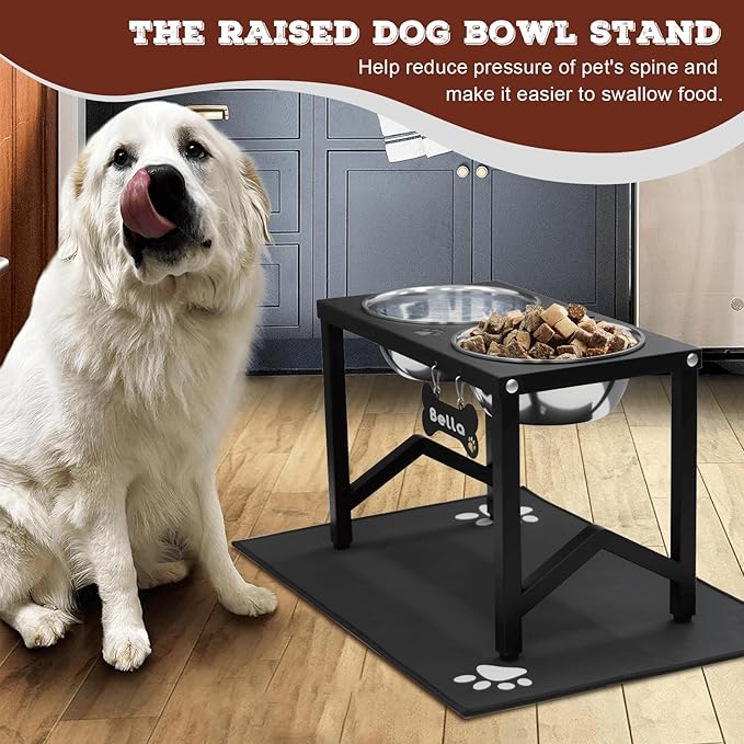 Elevated Dog Bowls, Metal Raised Dog Bowl Stand - Image 7