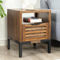 Bme Millie Solid Acacia Wood Rustic Nightstand by Bme