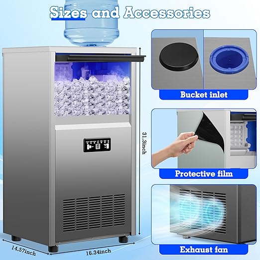 Ice Maker Commercial Ice Maker Machine 150lbs/24H - Image 9