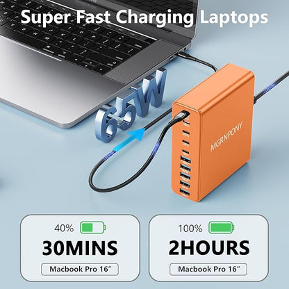 320W USB C Charger Block, 10-Port USB C Charging Station GaN III PD 65W Laptop - Image 3
