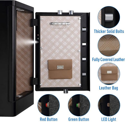 Tenamic Deluxe Biometric Fingerprint Safe Box Smart Touch Screen Fireproof Safe - Image 4