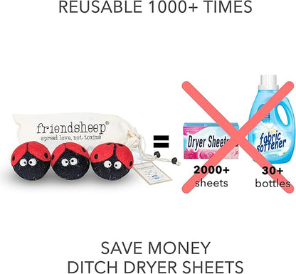 Friendsheep Wool Dryer Balls, Organic Reusable Fabric Softener Alternative - Image 3