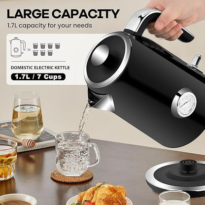 PUKOMC Electric Kettle, 1.7L Stainless Steel Tea Kettle - Image 4