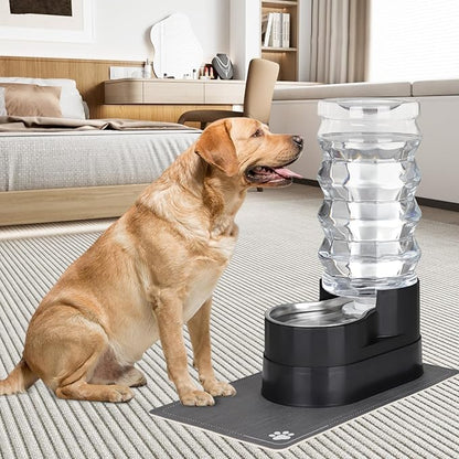 RIZZARI Large Water Dispenser for Dogs: 9L Automatic Stainless Steel Gravity - Image 6