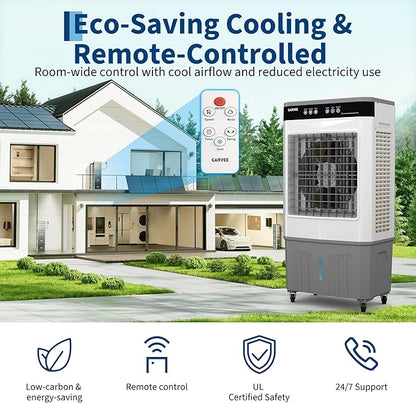 8.4 Gal Portable Evaporative Air Cooler, 3200 CFM Cooler - Image 5