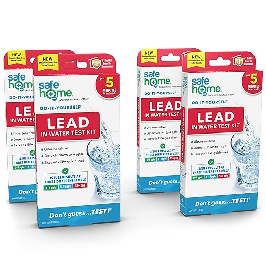 Safe Home® DIY Lead in Drinking Water Test Kit – Advanced Detection to 4 PPB – by SafeHomeWaterQualityTestKits