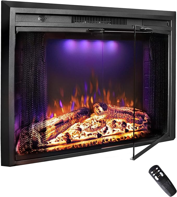 30 Inches Electric Fireplace Insert, 750W/1500W Fireplace Heater by Velaychimney