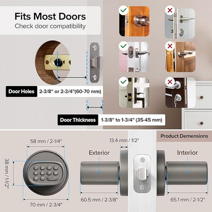 ThorBolt Keyless Entry Door Lock, Fingerprint Door Lock - Image 5