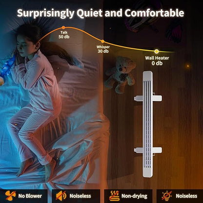 1500w Convection Panel Heater-Portable Electric Heaters, Plug-in Wall Heaters - Image 7