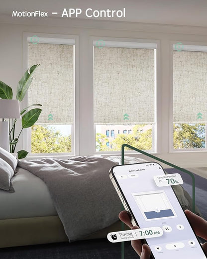 Yoolax Motorized Shades Dual Control, MotionFlex Motorized Roller Shades - Image 2