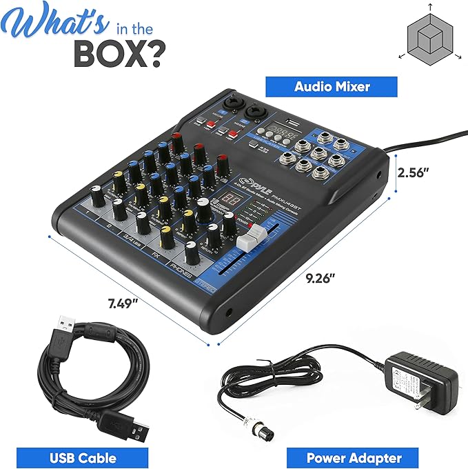 Pyle Professional 4 Channel Audio Mixer - Image 8