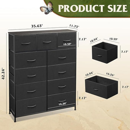 WLIVE Tall Dresser for Bedroom, Fabric Dressers Storage Tower, Dresser & Chest - Image 3