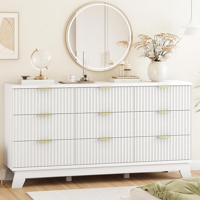 Xixini Fluted Dresser for Bedroom by Xixini