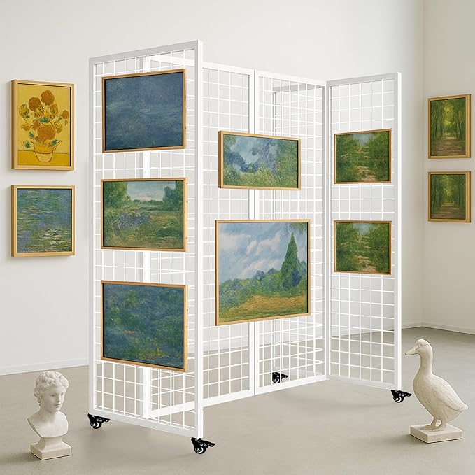 koretech Grid Wall Panels with Wheels, 4 x 5.5Ft Gridwall Panel Display Stand - Image 2
