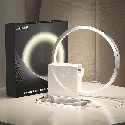Vivilumens Sunrise Digital Alarm Clock, Sleep Aid Timer by LightUpExquisiteLife