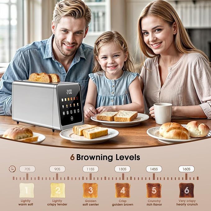 Touch Screen Toaster 2 Slice, Smart Digital - Image 3